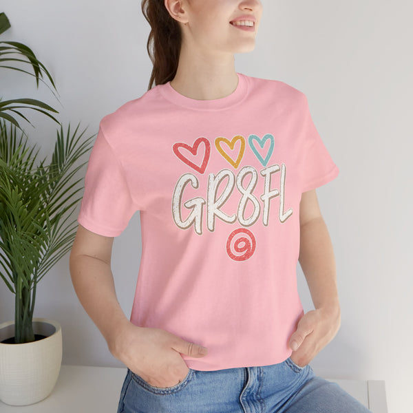 GR8FL Hearts Unisex Jersey Short Sleeve Tee