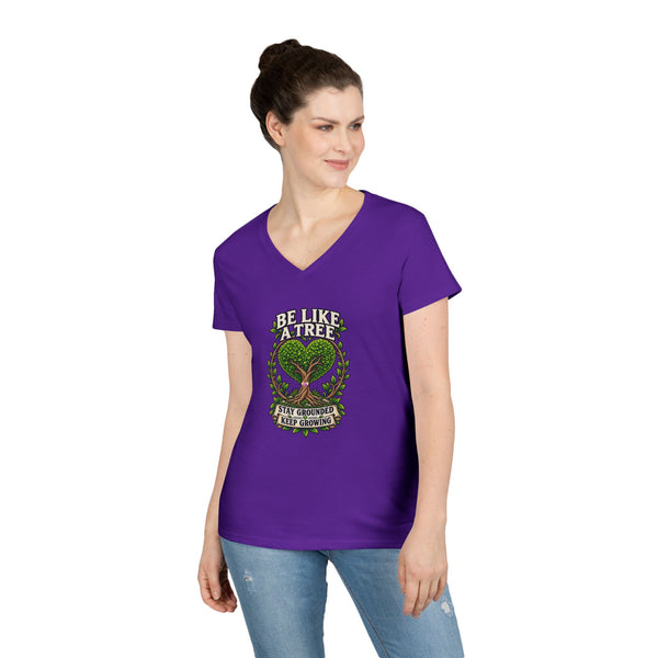 Be Like a Tree — Ladies V-Neck Tee