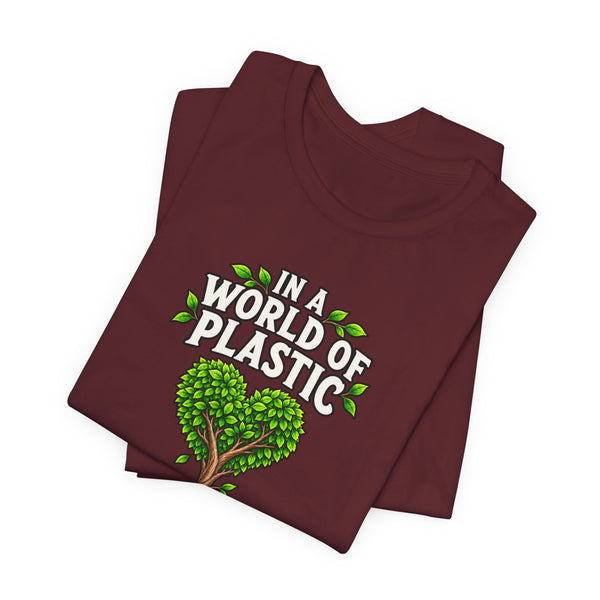 In a World of Plastic, Be a Tree — Eco Graphic Tee