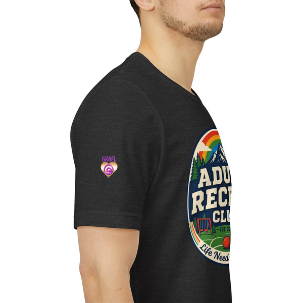 Adult Recess Club T-Shirt — Retro Outdoors Camping Tee (Life Needs Recess)