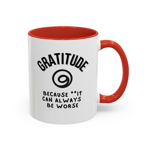 Gratitude Because Coffee Mug